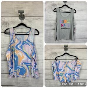 Joyspun Plus Size Colorful 3pc Matching Pajama Set Size 3X